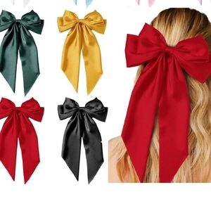 Set of 6 Satin Hair Bows